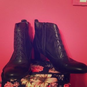 Leather Black Short Booties